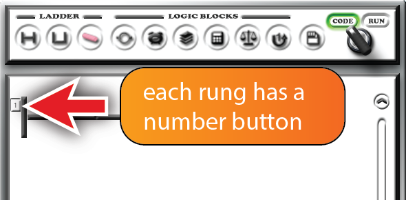 Ladder Controls - Rung Number Button